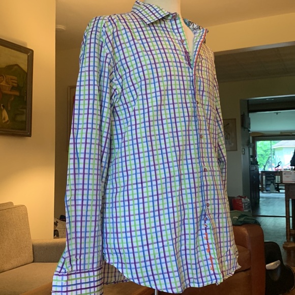 ROBERT GRAHAM WINDOWPANE CHECK SHIRT BRAND NEW WITHOUT TAGS - Picture 4 of 17